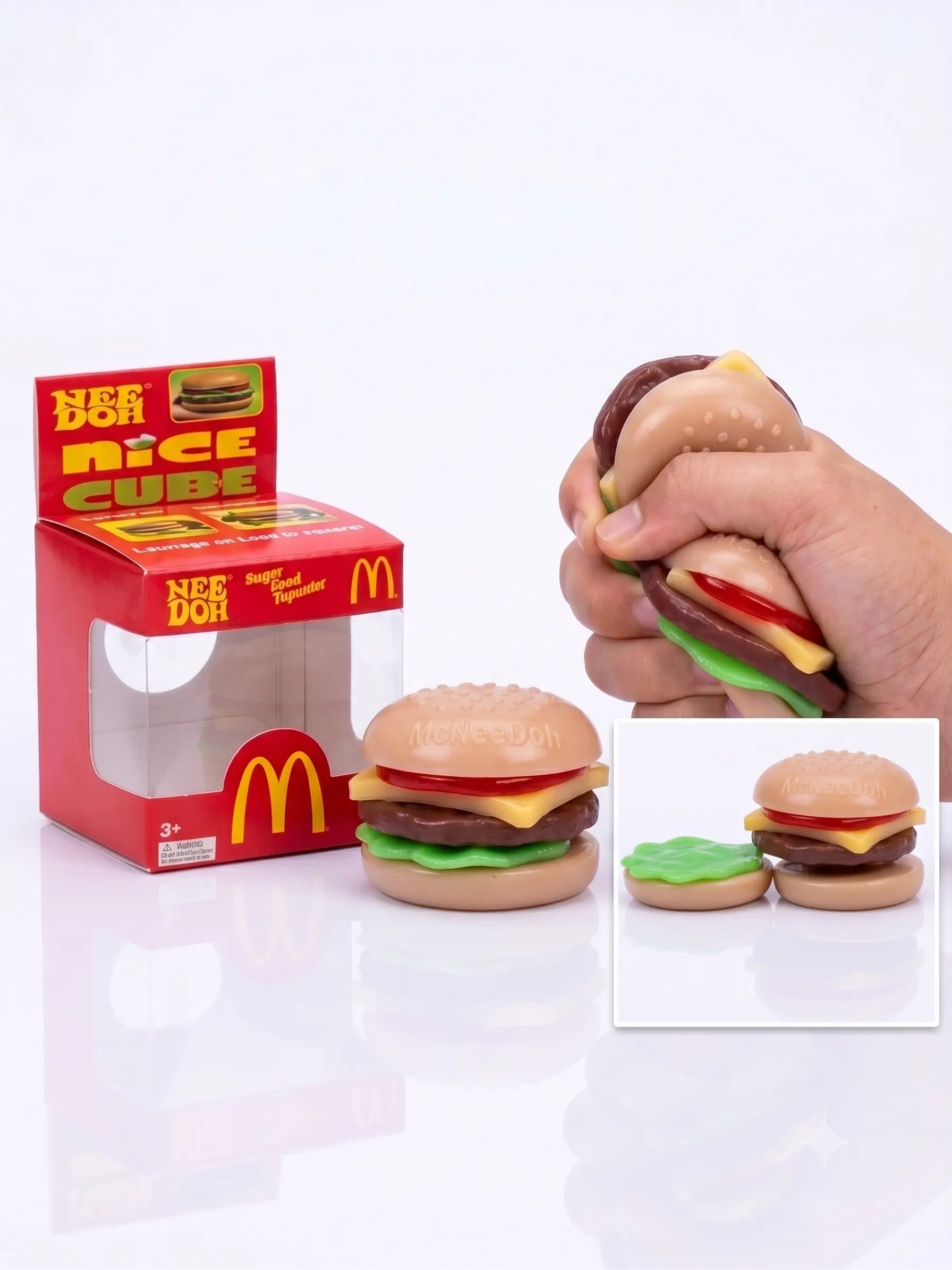 Gniotek NeeDoh McDonald's w kształcie hamburgera z warstwami