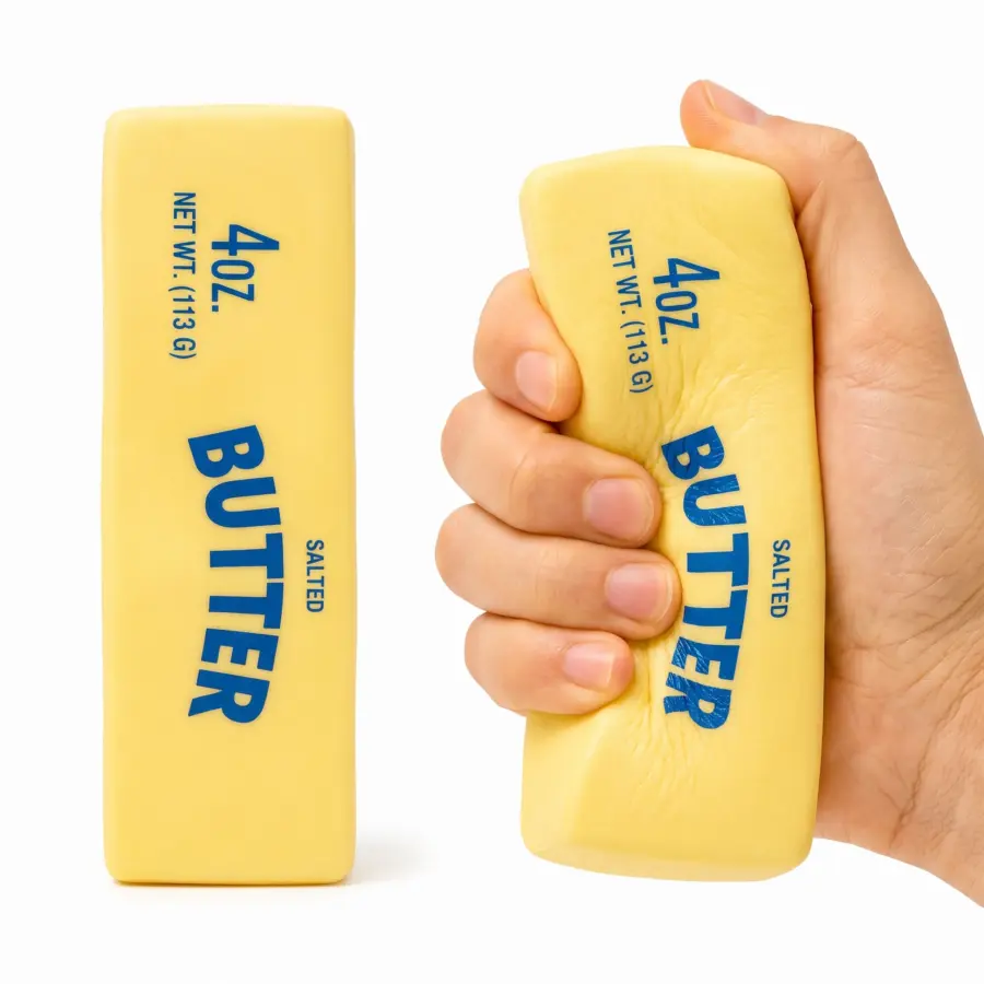 Piankowe squishy Salted Butter w kształcie kostki masła
